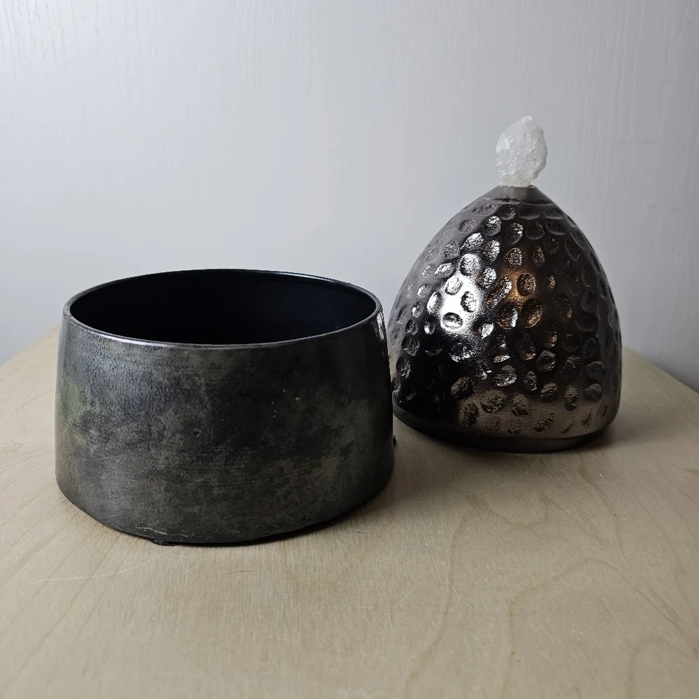 Cyan Designs Set of Two Aluminum & Iron Chestnut Containers